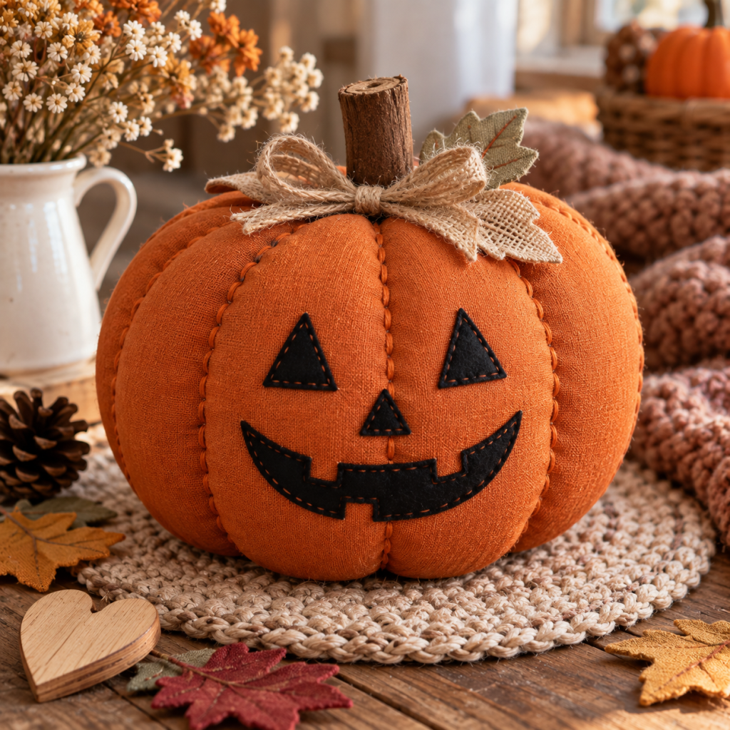 How to Make a Halloween Pumpkin Plush